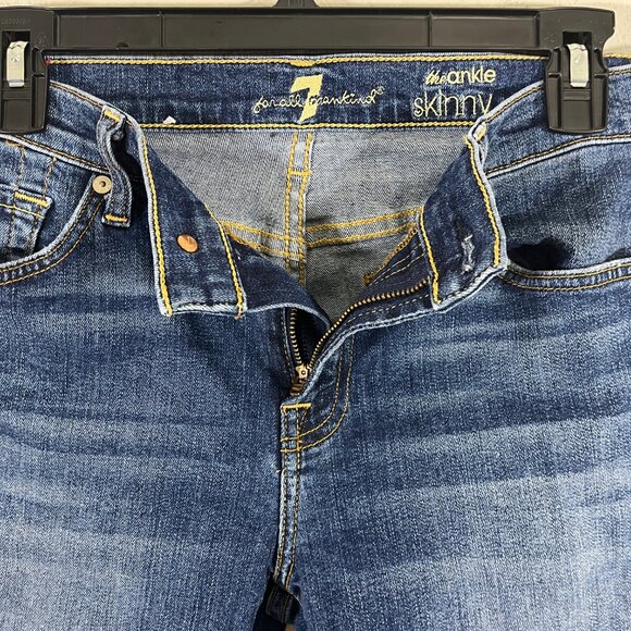 7 for all Mankind Women's Bundle of 2 B(AIR) Ankle Skinny Jeans Size 28 - Picture 6 of 16
